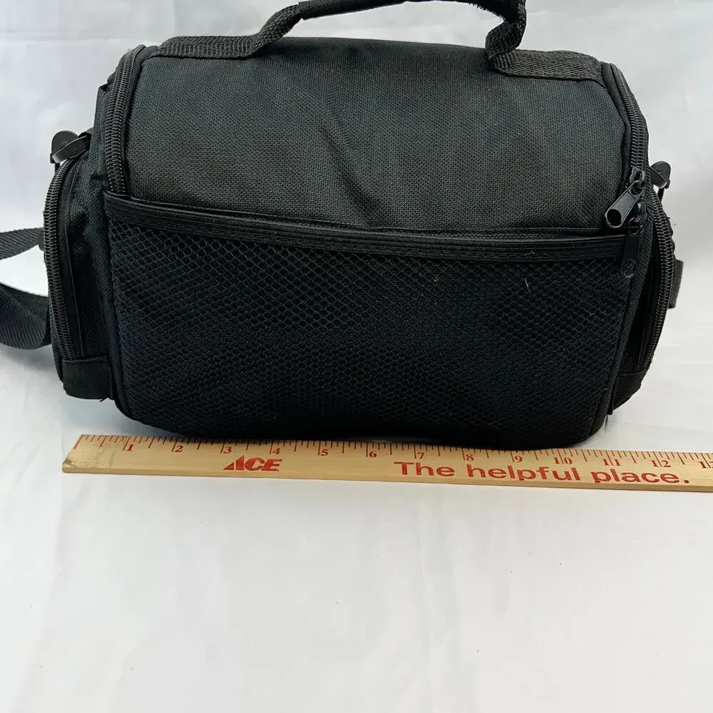Vivitar Black Camera Bag DSLR Mirrorless Camcorder Padded Dividers 12” Shoulder
